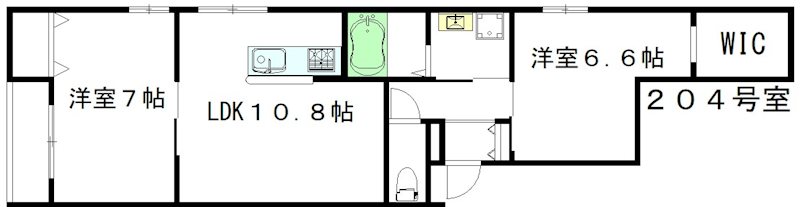 TNヒルズ東中野 204号室 間取り