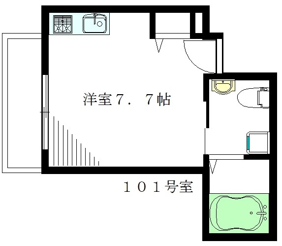 エスペランサ高円寺 101号室 間取り