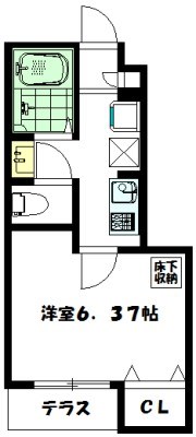 Ｋアパートメント 102号室 間取り