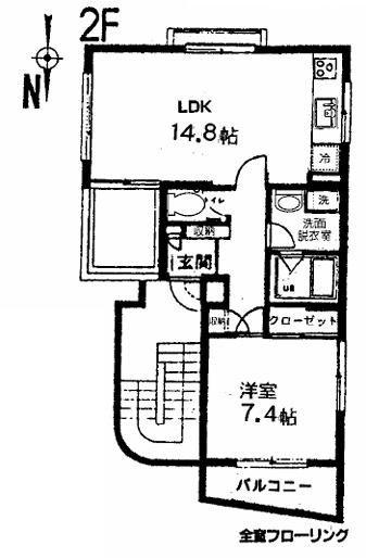 Ｔ201 201号室 間取り