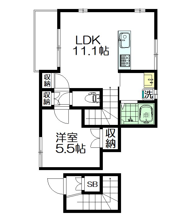 ｙ.クラージュ 202号室 間取り