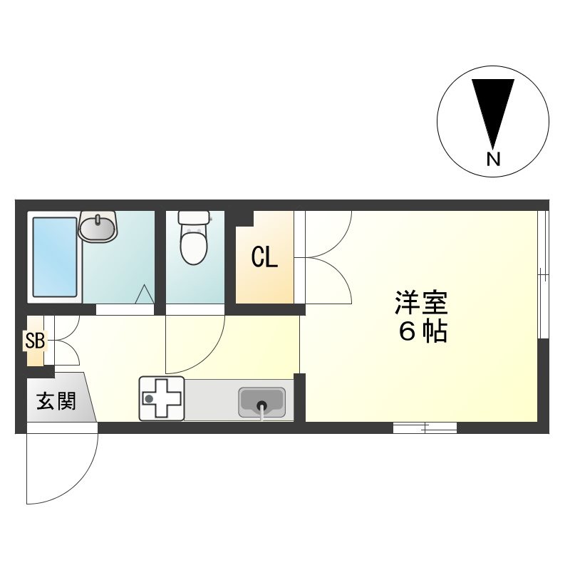 スカイハイツA 201号室 間取り