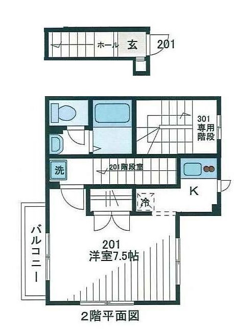 セレッソ池袋 201号室 間取り