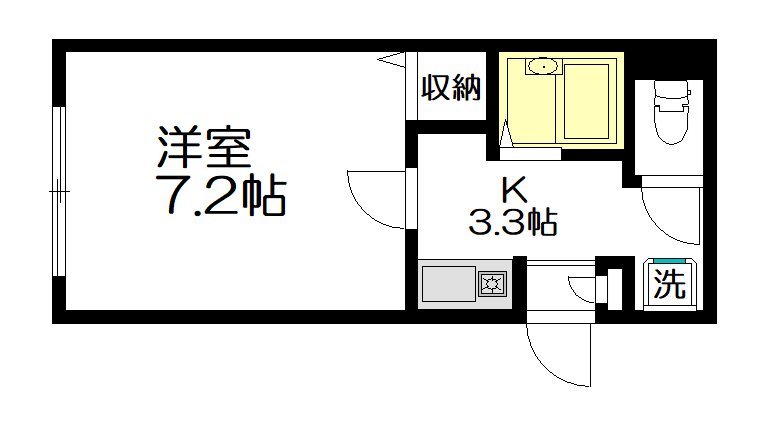 メゾンフルキ 101号室 間取り