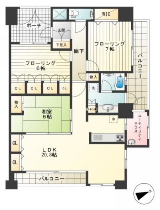グラツィオーソ西荻窪 401号室 間取り