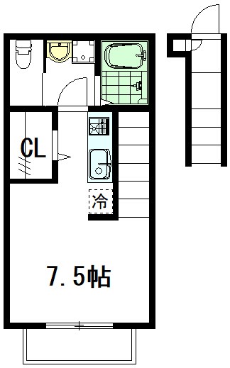 エリソン 201号室 間取り