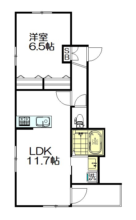 Ｈｅｂｅｌ Ｌｉｆｅ Ｍｉｙａｍａｅ 202号室 間取り