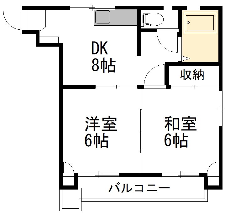 コーポ奥田 301号室 間取り