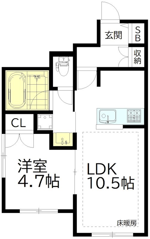 大原１丁目メゾン 101号室 間取り