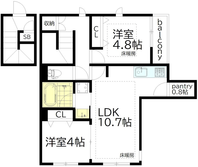 大原１丁目メゾン 202号室 間取り