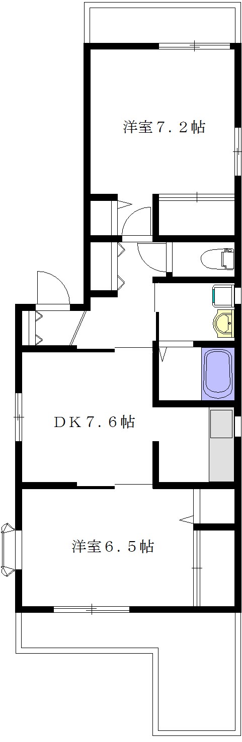 パークショアコート 301号室 間取り