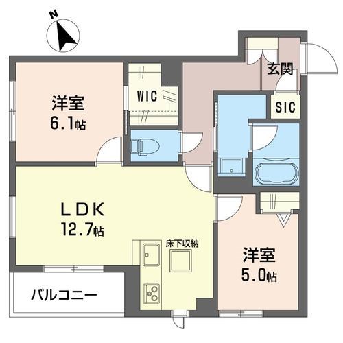シャルマンイースト 203号室 間取り