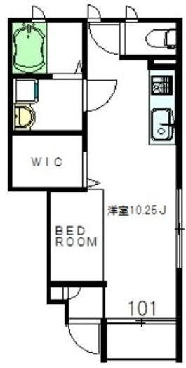 エスポワール中野 101号室 間取り