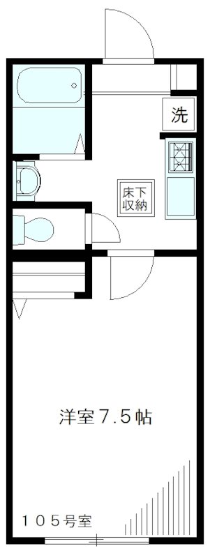 エスポワールⅡ 105号室 間取り