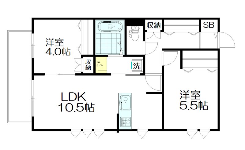 メゾン南荻窪 102号室 間取り