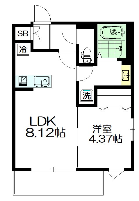 アクアヴィータ 203号室 間取り