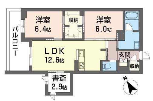 ブルーム 303号室 間取り