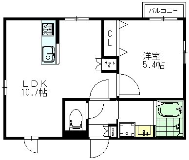 Park　Way 102号室 間取り