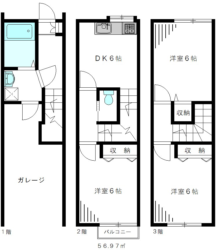 デュークヨシノ F号室 間取り