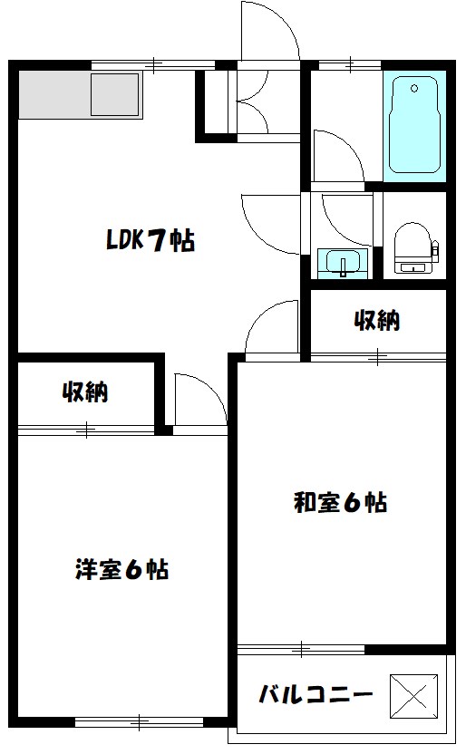 ハイツ吉野 102号室 間取り