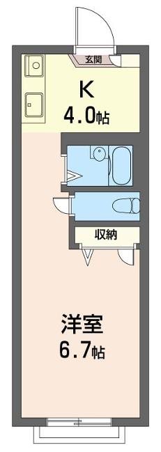 ツインパインコート 203号室 間取り