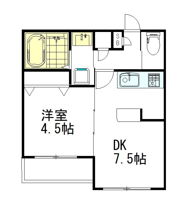 ラディーチェ 102号室 間取り