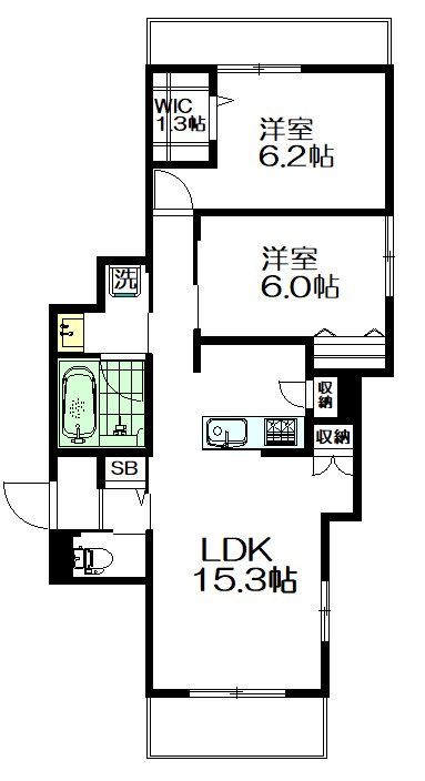 Ｎ・Ｗ　ＲＥＳＩＤＥＮＣＥ　ＡＳＡＧＡＹＡ 203号室 間取り