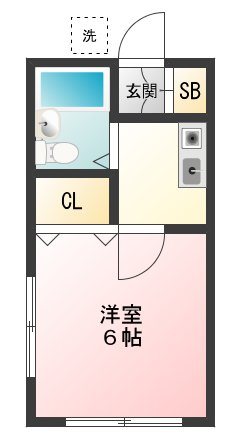 カシェート 103号室 間取り