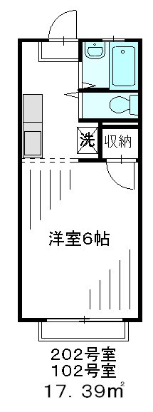 カメリア 102号室 間取り
