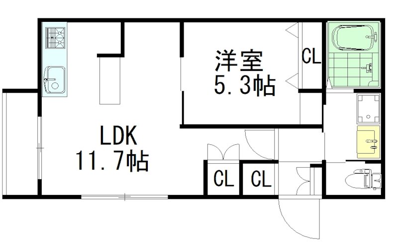 die Ruhe上石神井 101号室 間取り