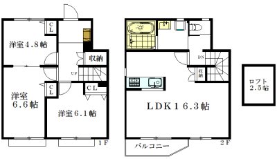 アクアテラス　B B号室 間取り