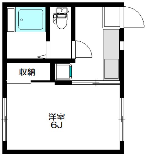 Hill Top（ヒルトップ） 1Ｃ号室 間取り