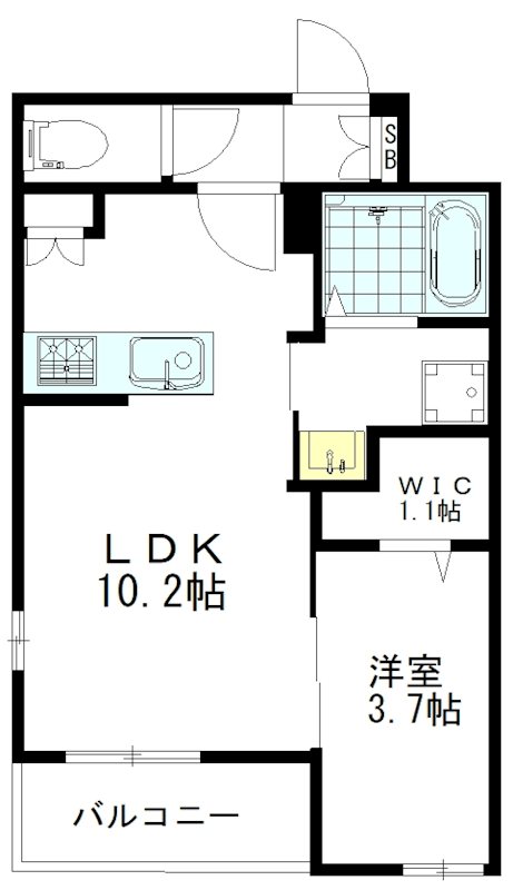 アミティエ武蔵境 202号室 間取り