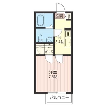 メゾンエスポワール 203号室 間取り