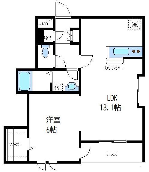 ミラージュ松庵 301号室 間取り
