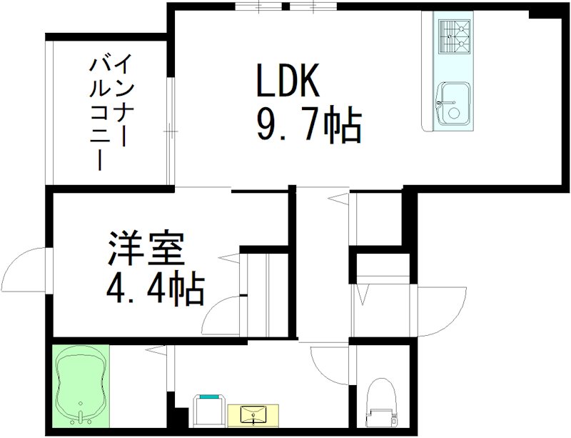 PRIMA VITA（プリマヴィータ） 201号室 間取り