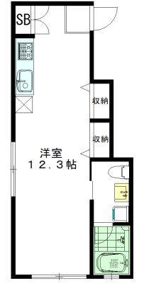 105号室 間取り