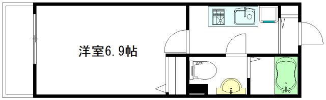 マーブルコート 102号室 間取り