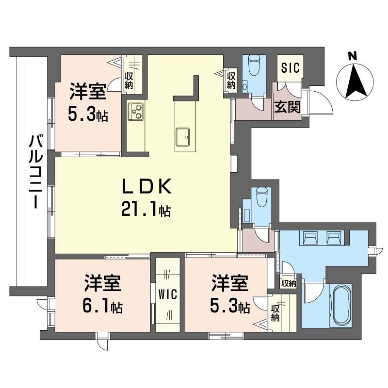 クレールミキ荻窪 101号室 間取り