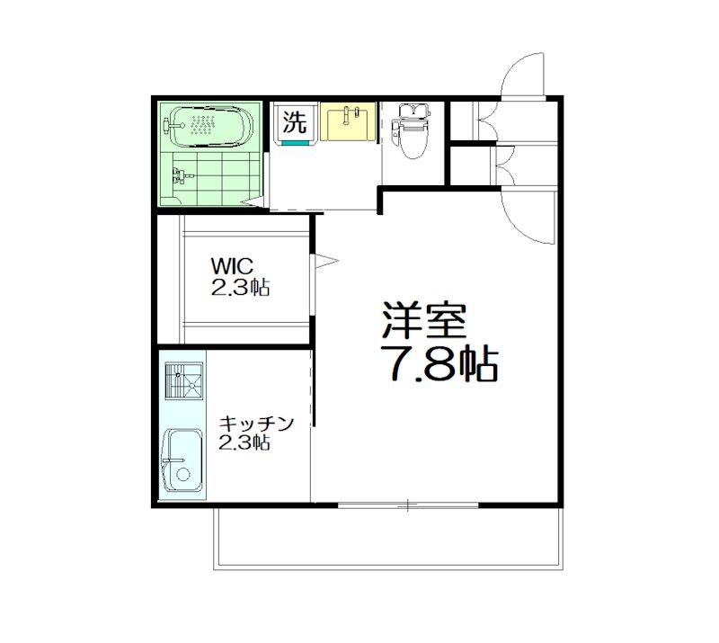 ラレーヌ 201号室 間取り