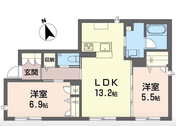 グランデュオ吉祥寺 101号室 間取り