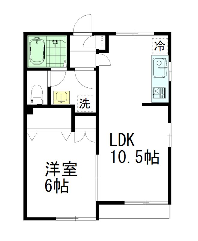 サンパレット 103号室 間取り