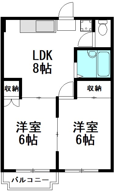 トムハイツB 203号室 間取り