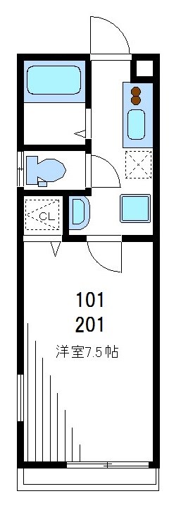 セレッソ千歳船橋 101号室 間取り