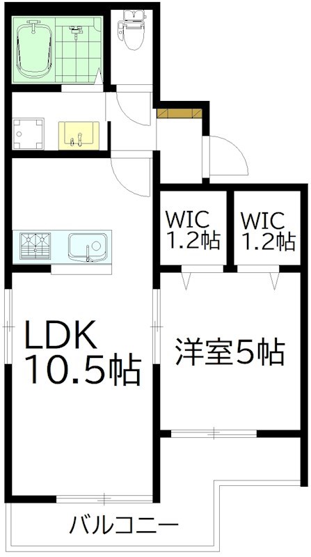 メゾン皆桜 202号室 間取り