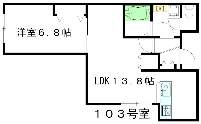 TNヒルズ東中野 103号室 間取り