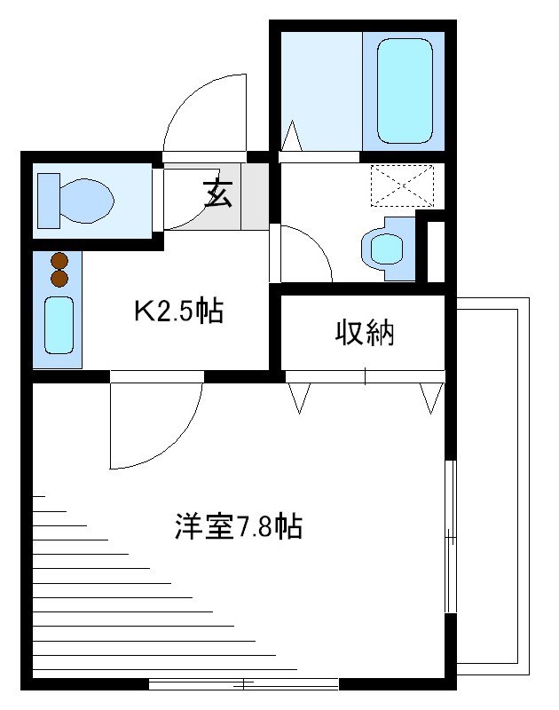 【MS】エスポワール 201号室 間取り