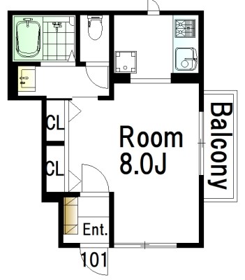 Villa・Symbiose三軒茶屋（ヴィラ・シンビオーズ） 101号室 間取り