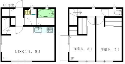 テラスフェリシタ 101号室 間取り