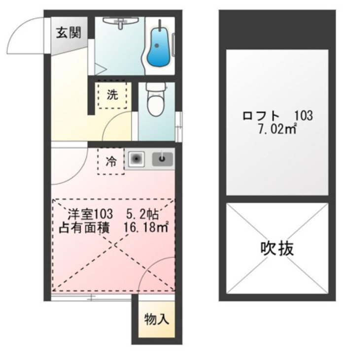 IRIS（アイリス） 103号室 間取り